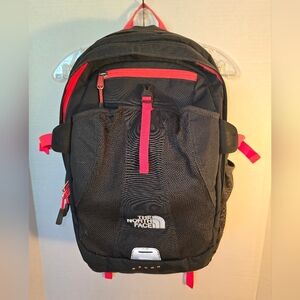 The North Face Recon Backpack Black with Red Accents